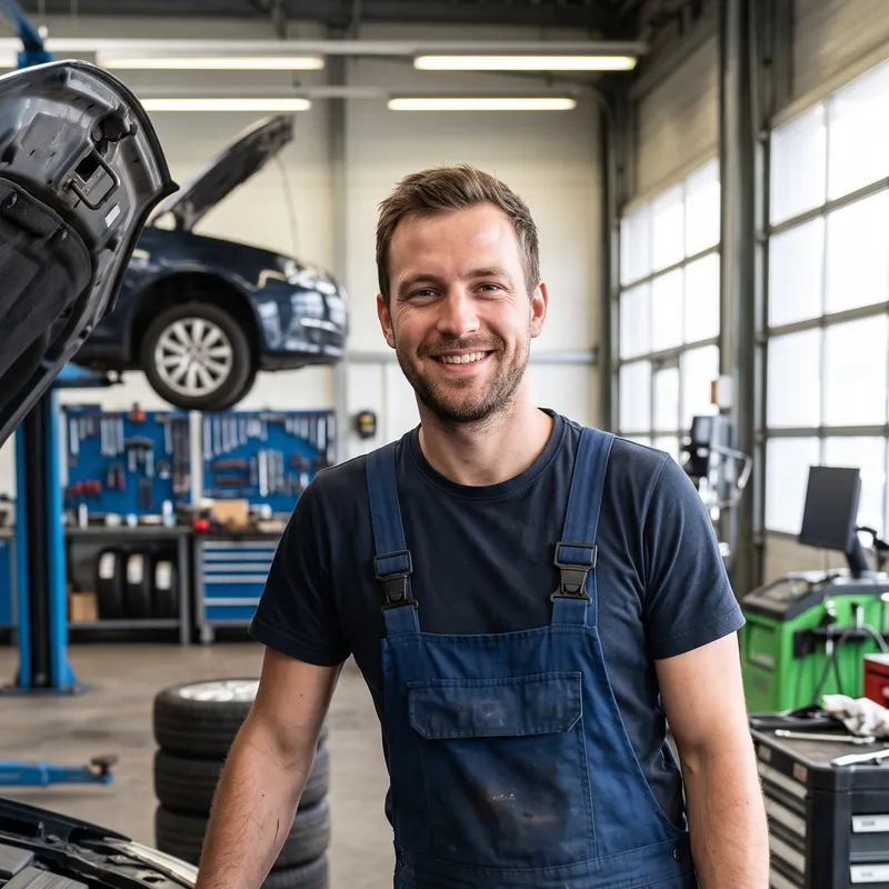KFZ-Mechatroniker in der Werkstatt